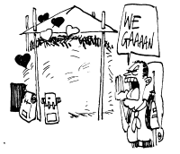 A coloring page of camping