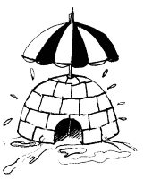A coloring page of camping