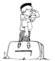 A coloring page of camping