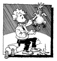 A coloring page of camping