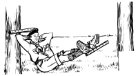 A coloring page of camping