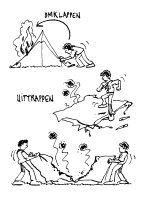 A coloring page of camping