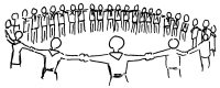 A coloring page of ceremony