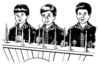 A coloring page of ceremony