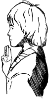 A coloring page of ceremony