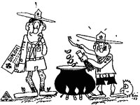 A coloring page of cooking