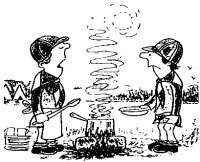 A coloring page of cooking