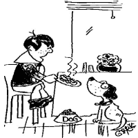A coloring page of cooking