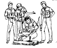 A coloring page of cooking