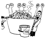 A coloring page of cooking