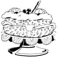 A coloring page of cooking