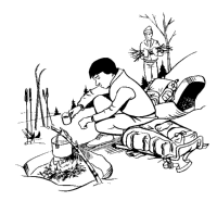 A coloring page of cooking