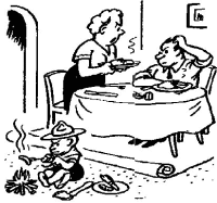 A coloring page of cooking