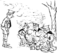 A coloring page of cooking