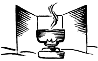 A coloring page of cooking
