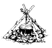 A coloring page of cooking
