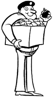 A coloring page of cooking