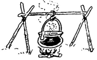 A coloring page of cooking
