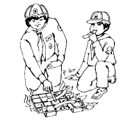 A coloring page of cooking