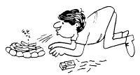 A coloring page of cooking