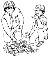 A coloring page of cooking