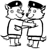 A coloring page of cubs