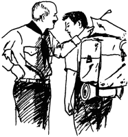 A coloring page of hiking