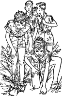 A coloring page of hiking