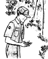A coloring page of hiking