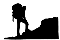 A coloring page of hiking