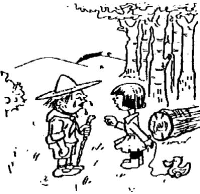 A coloring page of hiking