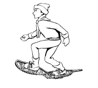A coloring page of hiking