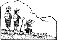 A coloring page of hiking