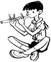 A coloring page of music
