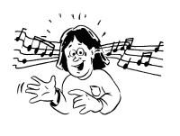 A coloring page of music