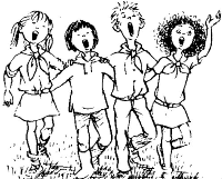 A coloring page of music