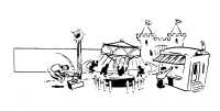A coloring page of music