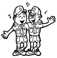 A coloring page of music
