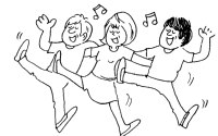 A coloring page of music