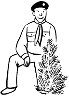 A coloring page of nature
