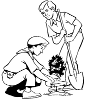 A coloring page of nature