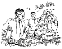 A coloring page of nature