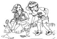 A coloring page of nature