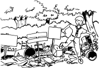 A coloring page of nature