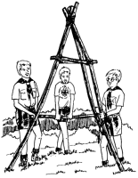 A coloring page of pioneering