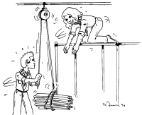 A coloring page of pioneering
