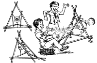 A coloring page of pioneering