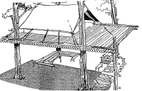 A coloring page of pioneering