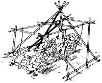 A coloring page of pioneering