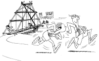 A coloring page of pioneering